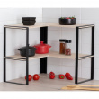 Hylla för hörn, 2-plan, BLACK & WOOD CORNER RACK, 40 x 40 x H 35 cm, Natur / Svart Hylla för hörn, 2-plan, BLACK & WOOD CORNER RACK, 40 x 40 x H 35 cm, Natur / Svart