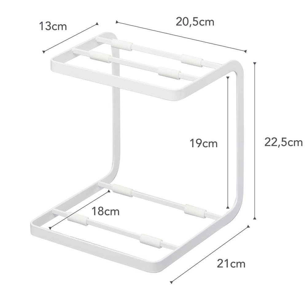 Hylla för kastruller, Kraftig metall, TOWER COOKWARE STAND, Yamazaki, Vit i gruppen Förvaring / Köksförvaring / Organisera köksskåp hos SmartaSaker.se (41170)