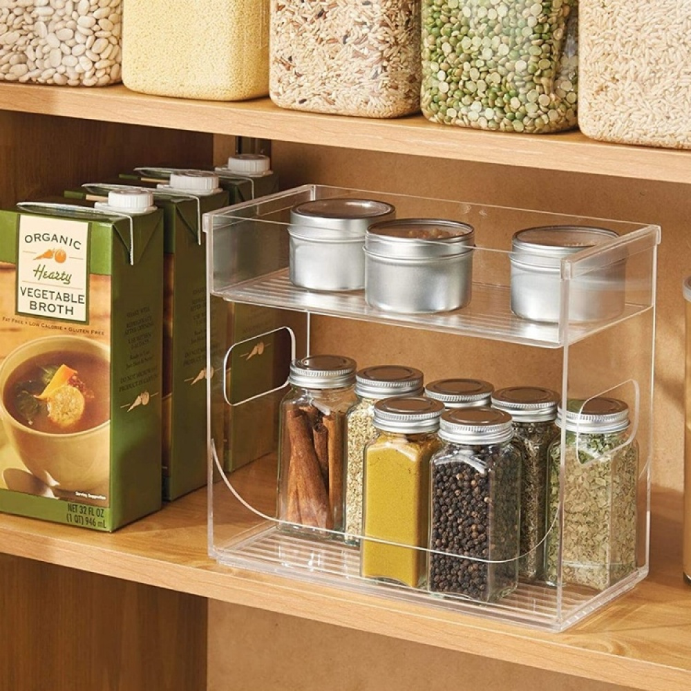 Hylla för Kryddor, LINUS CABINET ORGANIZER, 12 x 26 x H 21,6 cm, Transparent i gruppen Förvaring / Köksförvaring / Organisera köksskåp / Kryddhyllor hos SmartaSaker.se (41171)