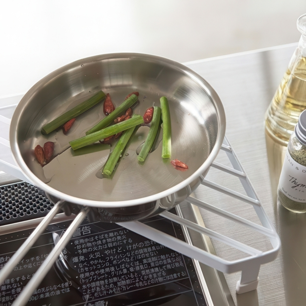 Hylla för spisen, TOWER STOVE CORNER RACK, 22 x 22 x H 5 cm, Yamazaki, Vit i gruppen Förvaring / Köksförvaring hos SmartaSaker.se (41172)