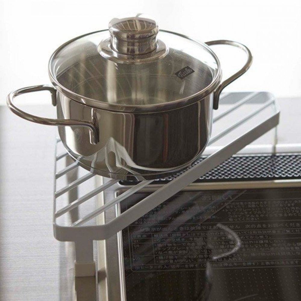 Hylla för spisen, TOWER STOVE CORNER RACK, 22 x 22 x H 5 cm, Yamazaki, Vit i gruppen Förvaring / Köksförvaring hos SmartaSaker.se (41172)