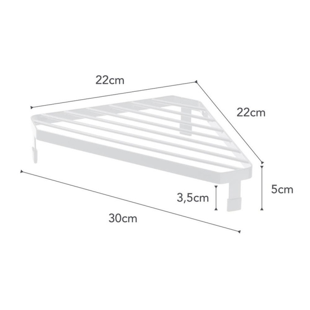 Hylla för spisen, TOWER STOVE CORNER RACK, 22 x 22 x H 5 cm, Yamazaki, Vit i gruppen Förvaring / Köksförvaring hos SmartaSaker.se (41172)
