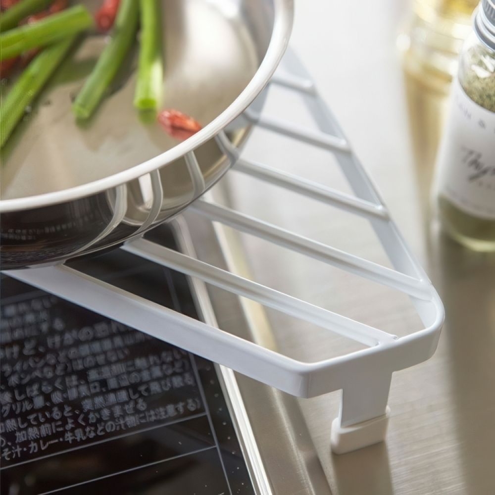 Hylla för spisen, TOWER STOVE CORNER RACK, 22 x 22 x H 5 cm, Yamazaki, Vit i gruppen Förvaring / Köksförvaring hos SmartaSaker.se (41172)