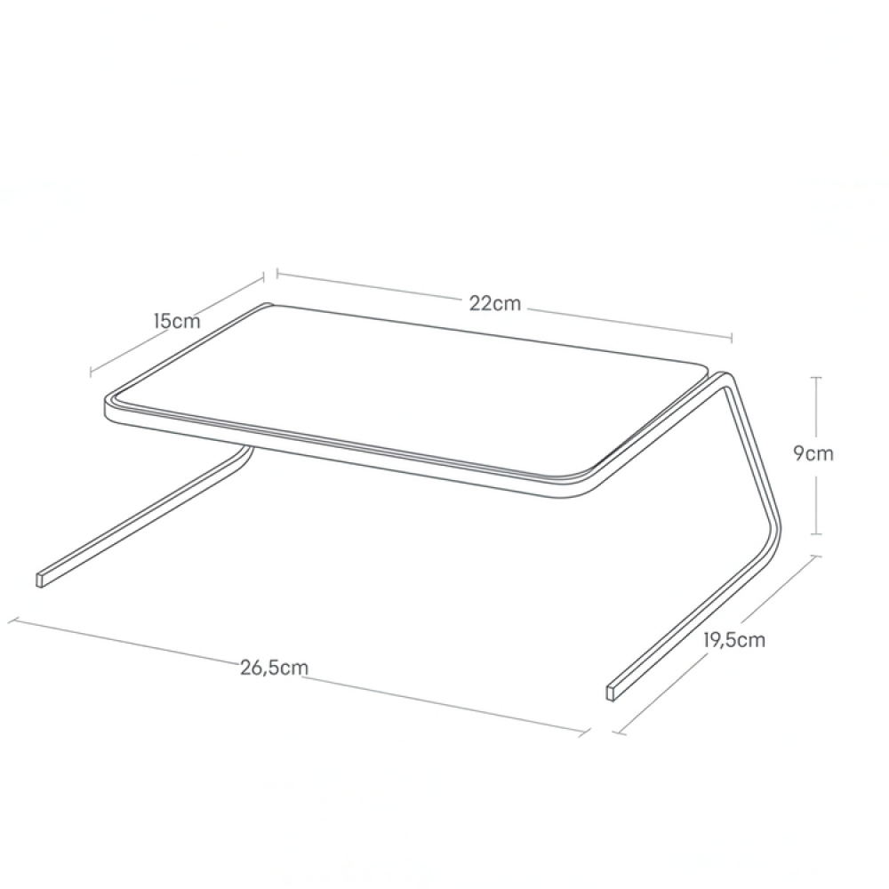 Hylla för tallrikar, TOSCA DISH STORAGE, 26,5 x 19,5 x H 9 cm, Yamazaki, Vit / Trä i gruppen Förvaring hos SmartaSaker.se (41173)