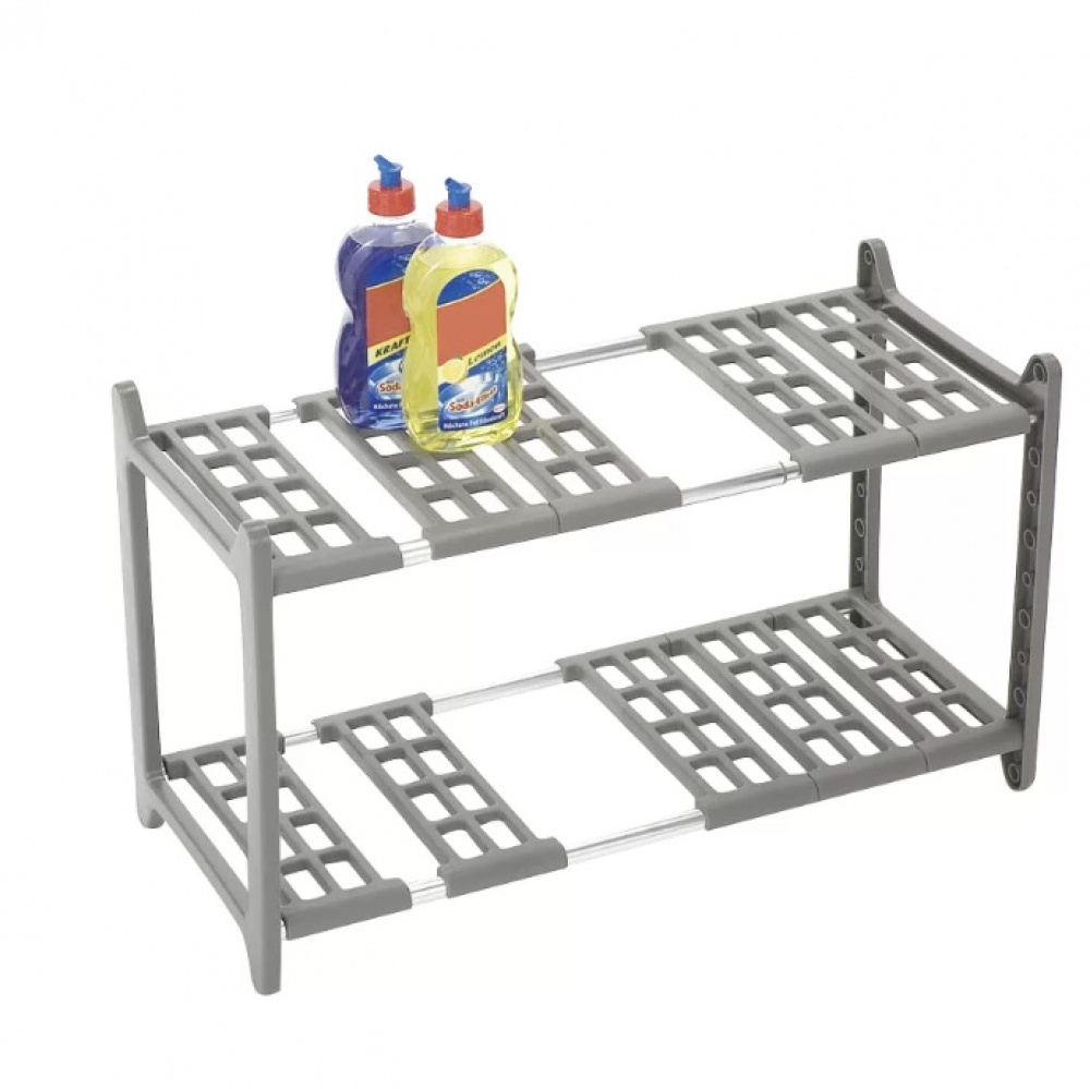 Hylla för under diskbänken, Justerbar, ADJUSTABLE UNDER SINK SHELF, 45 - 80 cm, Grå i gruppen Förvaring / Köksförvaring hos SmartaSaker.se (41174)