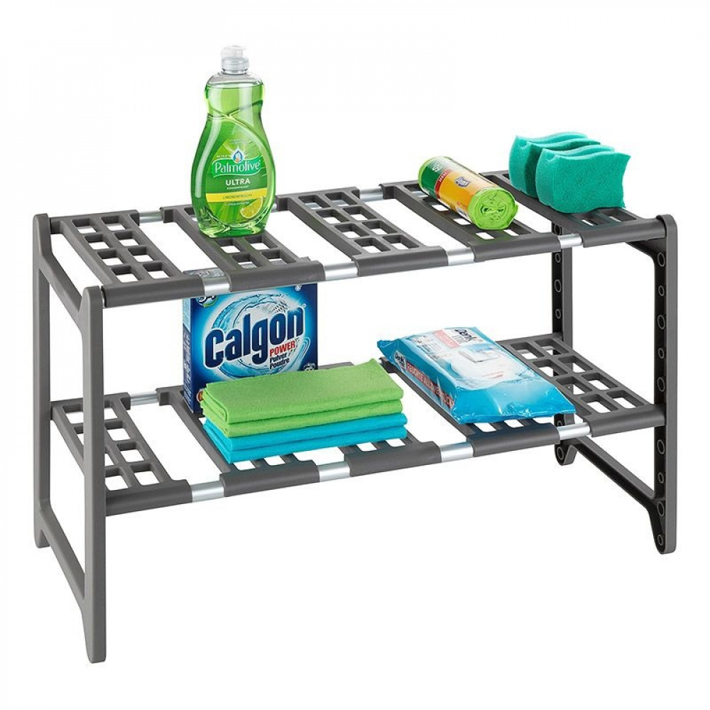 Hylla för under diskbänken, Justerbar, ADJUSTABLE UNDER SINK SHELF, 45 - 80 cm, Grå i gruppen Förvaring / Köksförvaring hos SmartaSaker.se (41174)