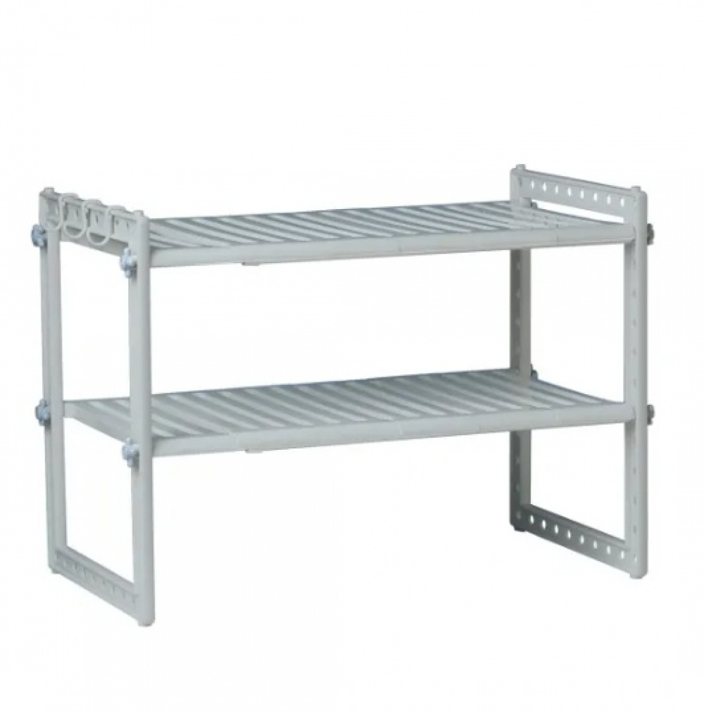 Hylla för under handfatet / diskbänken, UNDER SINK SHELF, 41 till 70 cm, Ljusgrå i gruppen Förvaring / Köksförvaring / Organisera köksskåp / Under diskbänksförvaring hos SmartaSaker.se (41176)
