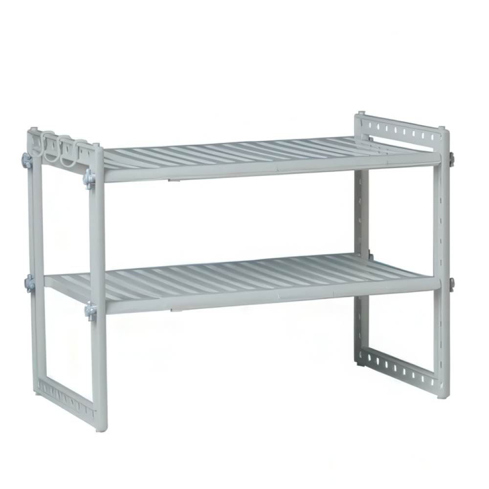 Hylla för under handfatet / diskbänken, UNDER SINK SHELF, 41 till 70 cm, Ljusgrå i gruppen Förvaring / Köksförvaring / Organisera köksskåp / Under diskbänksförvaring hos SmartaSaker.se (41176)