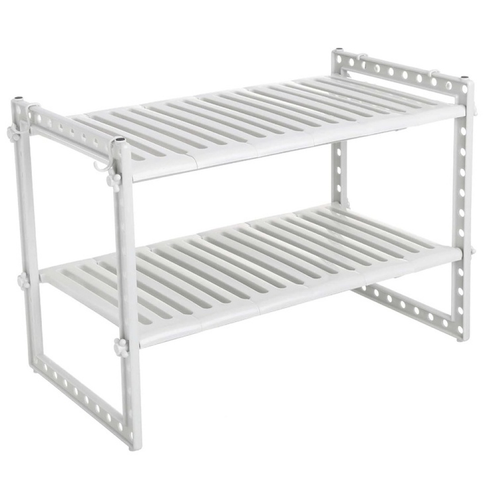 Hylla för under handfatet / diskbänken, UNDER SINK SHELF, 41 till 70 cm, Ljusgrå i gruppen Förvaring / Köksförvaring / Organisera köksskåp / Under diskbänksförvaring hos SmartaSaker.se (41176)