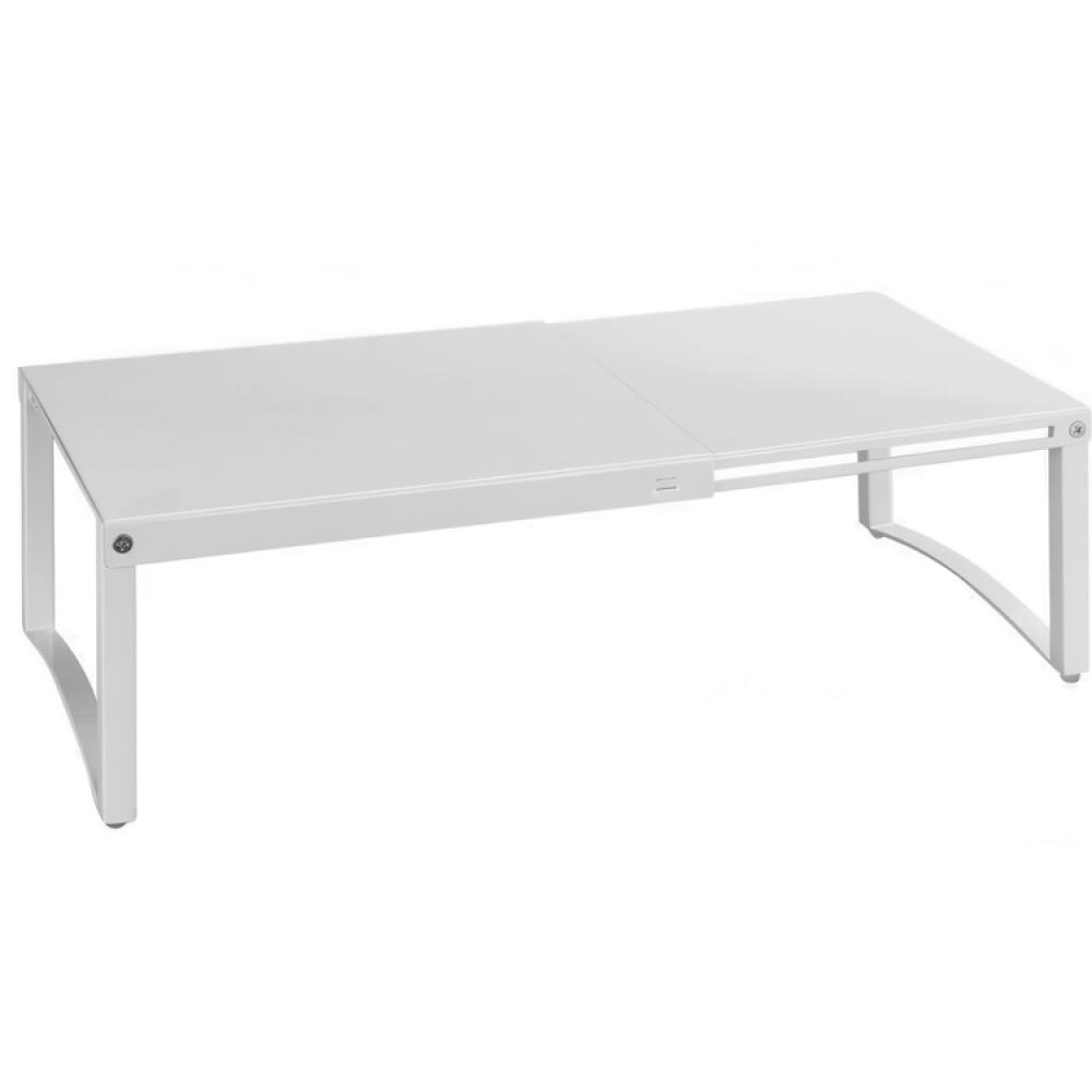 Hylla i kraftig metall, Expanderbar, TELESCOPIC SHELF, 30 -54 x 25 x H 15 cm, Vit i gruppen Förvaring / Köksförvaring / Organisera köksskåp hos SmartaSaker.se (41179)