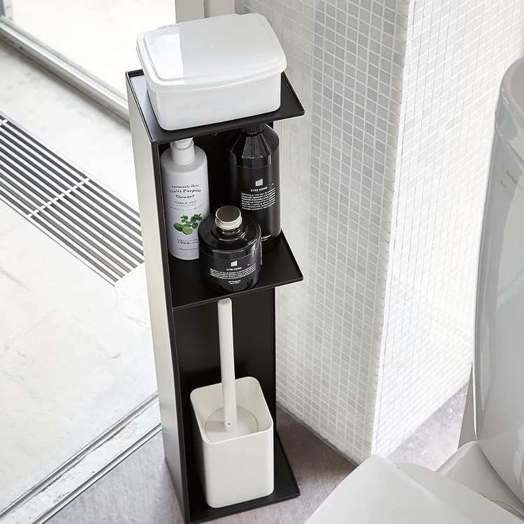 Hylla i metall för toapapper mm, TOWER SLIM TOILET RACK, 17 x 13 x H 70,5 cm, Svart i gruppen Förvaring / Badrumsförvaring hos SmartaSaker.se (41180)