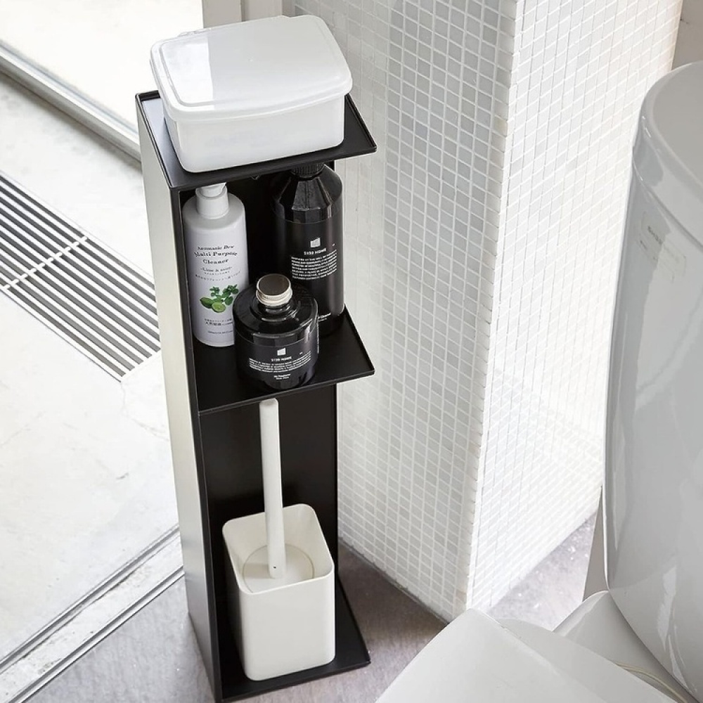 Hylla i metall för toapapper mm, TOWER SLIM TOILET RACK, 17 x 13 x H 70,5 cm, Svart i gruppen Förvaring / Badrumsförvaring hos SmartaSaker.se (41180)