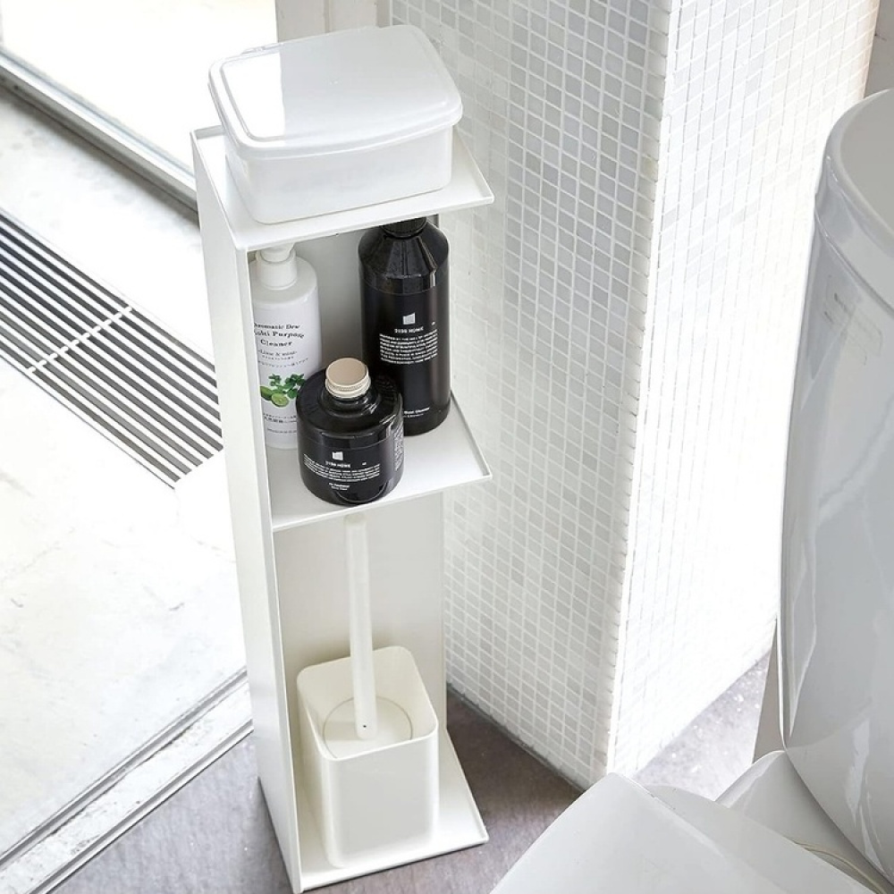 Hylla i metall för toapapper mm, TOWER SLIM TOILET RACK, 17 x 13 x H 70,5 cm, Vit i gruppen Förvaring / Badrumsförvaring hos SmartaSaker.se (41181)