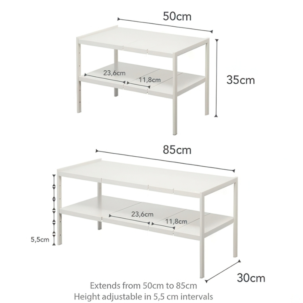 Hylla i metall för underskåp, Flexibel, TOWER EXPANDABLE ORGANIZER, Yamazaki i gruppen Förvaring / Köksförvaring / Organisera köksskåp / Under diskbänksförvaring hos SmartaSaker.se (41182)