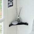 Hylla i metall, För hörn, TOWER CORNER SHELF, Yamazaki, Svart