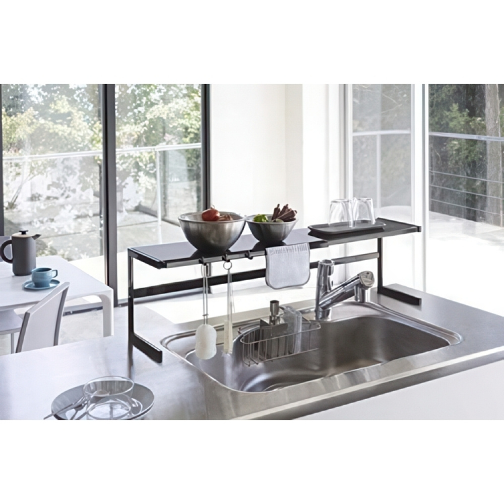 Hylla i metall, Expanderbar, TOWER KITCHEN RACK, 54~92 x 22.5 x H 25 cm, Yamazaki i gruppen Förvaring / Köksförvaring / Organisera köksskåp hos SmartaSaker.se (41184)