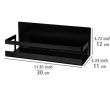 Hylla i metall, Magnetiskt / Självhäftande , SPICE SHELF, 30 x 11 x H 12 cm, Svart Hylla i metall, Magnetiskt / Självhäftande , SPICE SHELF, 30 x 11 x H 12 cm, Svart