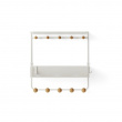 Hylla med 10 krokar, ESTIQUE, Umbra, 32 x 10 x H 31 cm, Vit / Natur Hylla med 10 krokar, ESTIQUE, Umbra, 32 x 10 x H 31 cm, Vit / Natur