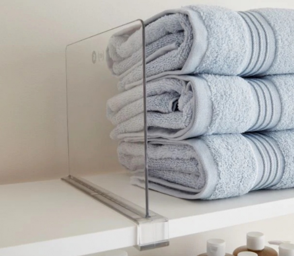Hyllavdelare, THE HOME EDIT SHELF DIVIDER, 30,5 x H 23 cm, Transparent i gruppen Förvaring / Garderobsförvaring hos SmartaSaker.se (41190)