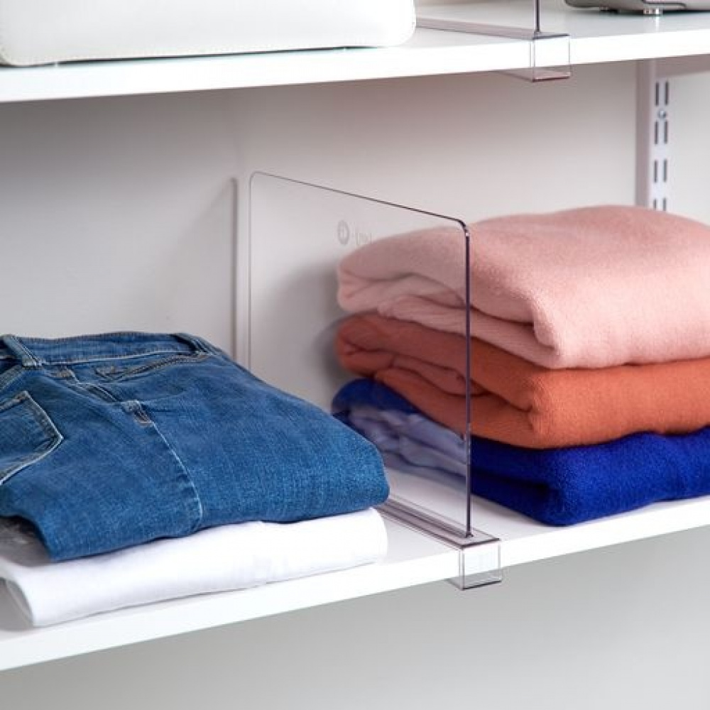 Hyllavdelare, THE HOME EDIT SHELF DIVIDER, 30,5 x H 23 cm, Transparent i gruppen Förvaring / Garderobsförvaring hos SmartaSaker.se (41190)