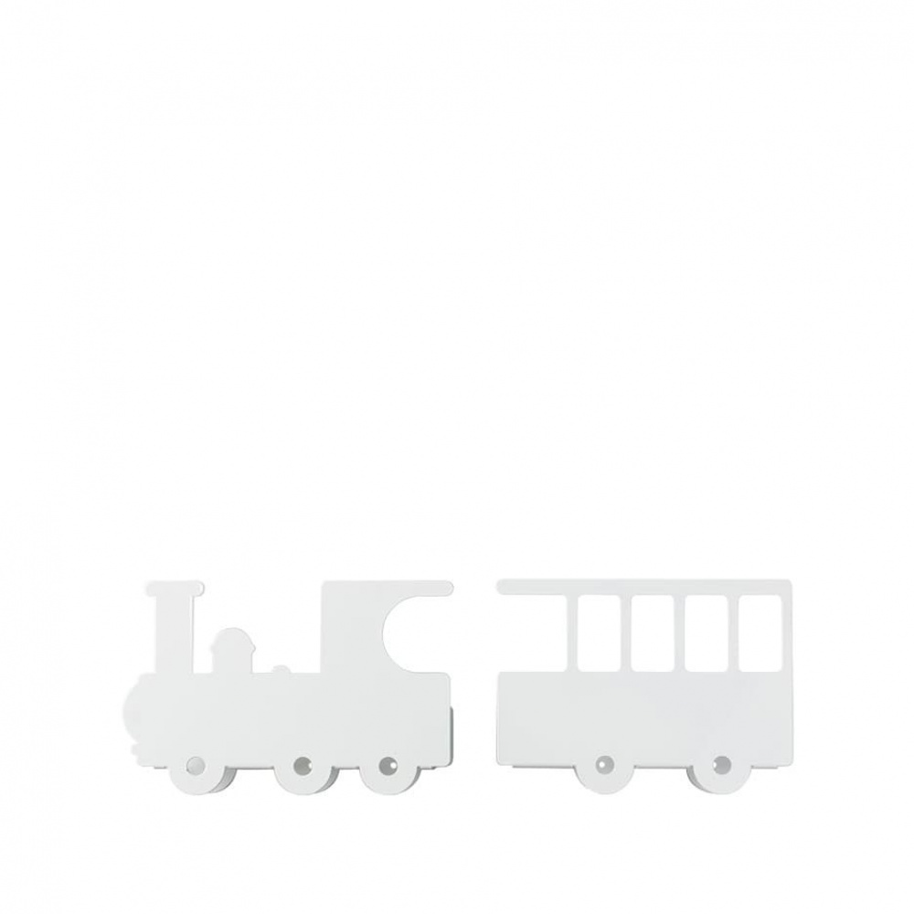 Hyllor för böcker, Lok med vagn. WHITE TRAIN BOOK SHELF, Vit i gruppen Förvaring / Barnrumsförvaring hos SmartaSaker.se (41195)