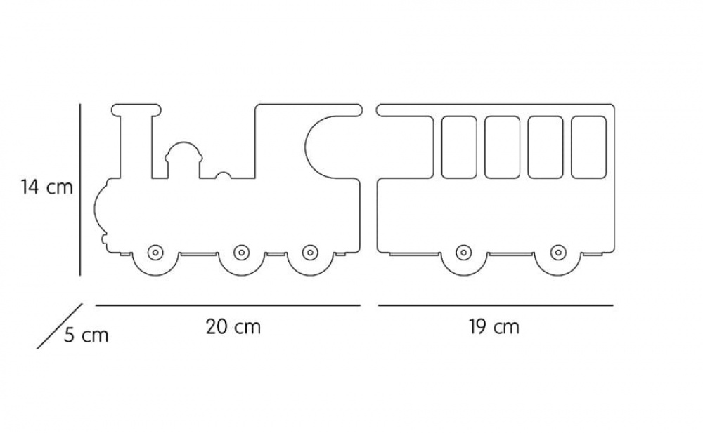 Hyllor för böcker, Lok med vagn. WHITE TRAIN BOOK SHELF, Vit i gruppen Förvaring / Barnrumsförvaring hos SmartaSaker.se (41195)