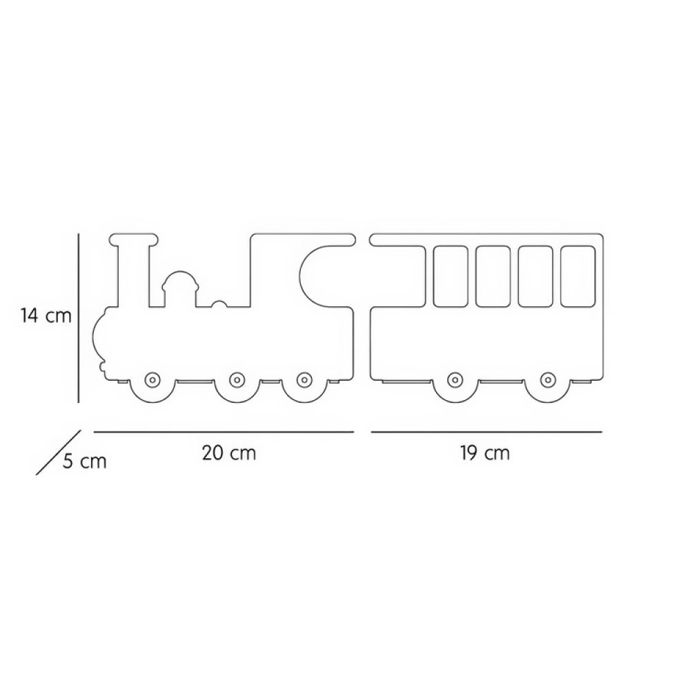 Hyllor för böcker, Lok med vagn. WHITE TRAIN BOOK SHELF, Vit i gruppen Förvaring / Barnrumsförvaring hos SmartaSaker.se (41195)