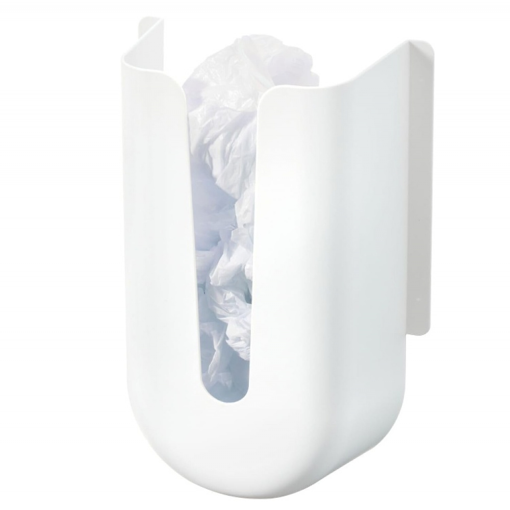 Hållare för plastpåsar, Självhäftande, ID RPET BAG DISPENSER, 21,3 x 10,2 x H 31,7 cm, Vit i gruppen Förvaring / Städförvaring och sopsortering / Sopsortering hos SmartaSaker.se (41196)
