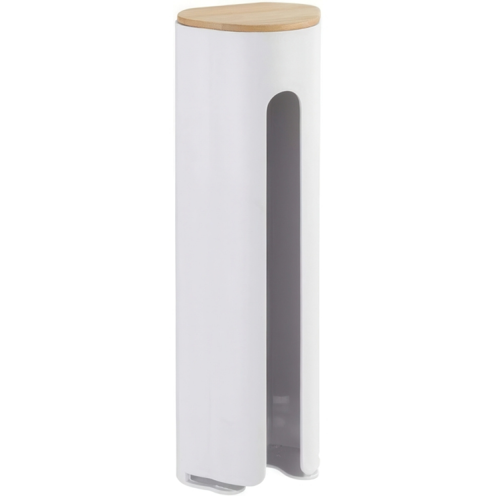 Hållare för bomullspads, LARESA MAKE UP, Ø8 x H25 cm, Vit / beige i gruppen Förvaring / Badrumsförvaring hos SmartaSaker.se (41197)