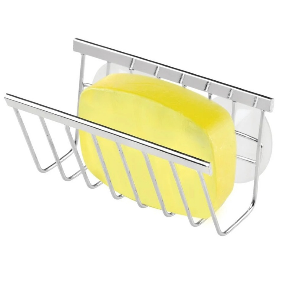 Hållare för Disksvamp / Tvål, med sugproppar, METAL SPONGE HOLDER, Silver i gruppen Förvaring / Köksförvaring / Diskställ och diskbänk hos SmartaSaker.se (41198)