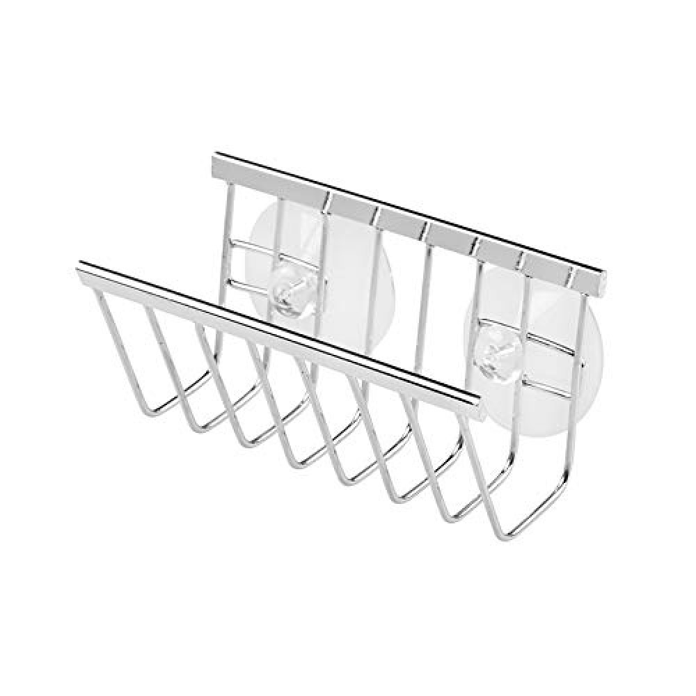 Hållare för Disksvamp / Tvål, med sugproppar, METAL SPONGE HOLDER, Silver i gruppen Förvaring / Köksförvaring / Diskställ och diskbänk hos SmartaSaker.se (41198)
