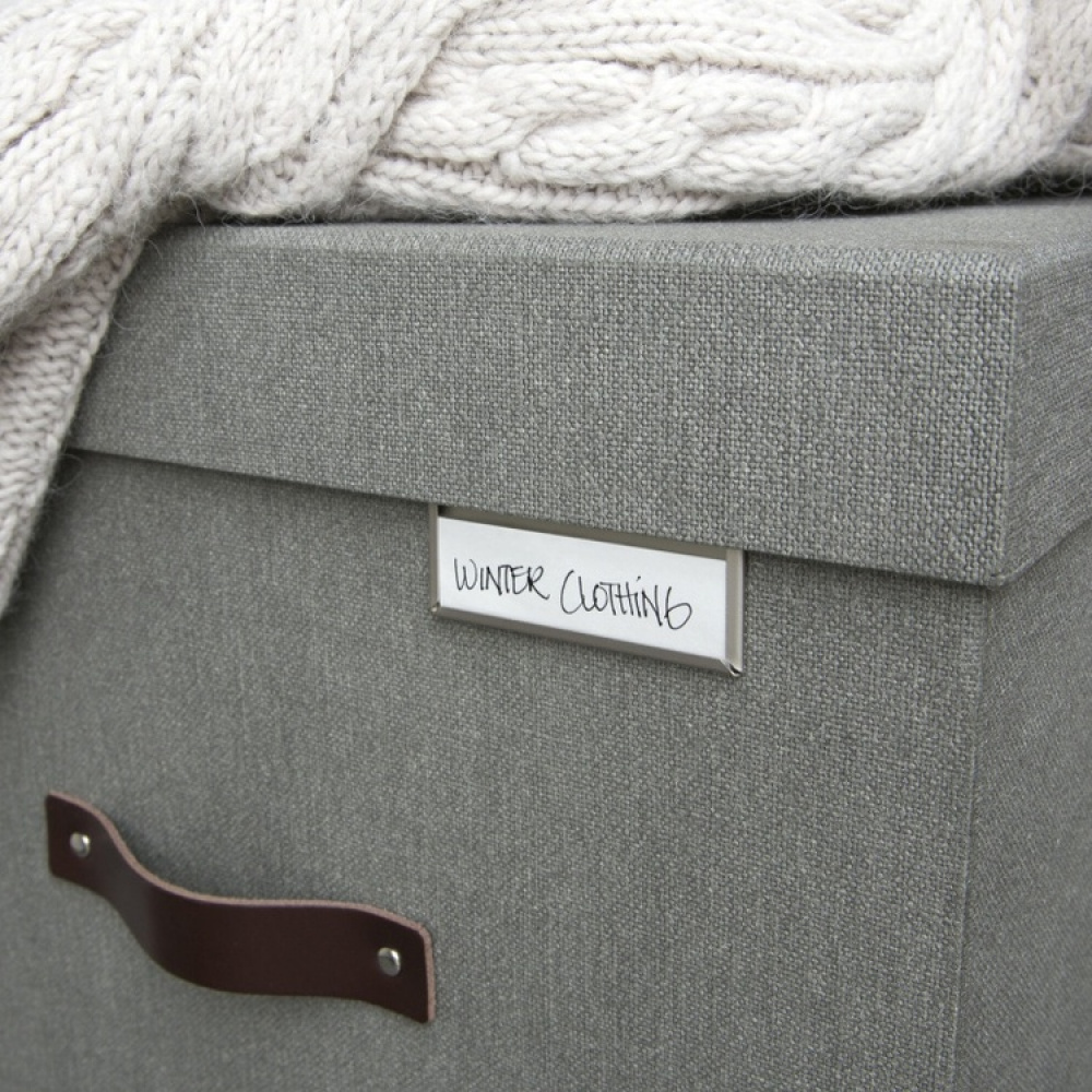 Hållare för etiketter, Metall, 4 st, BIGSO LARGE LABEL HOLDER, 7 x 7 cm, Soft gold i gruppen Förvaring / Magneter och självhäftande / Skyltar och etiketter hos SmartaSaker.se (41204)