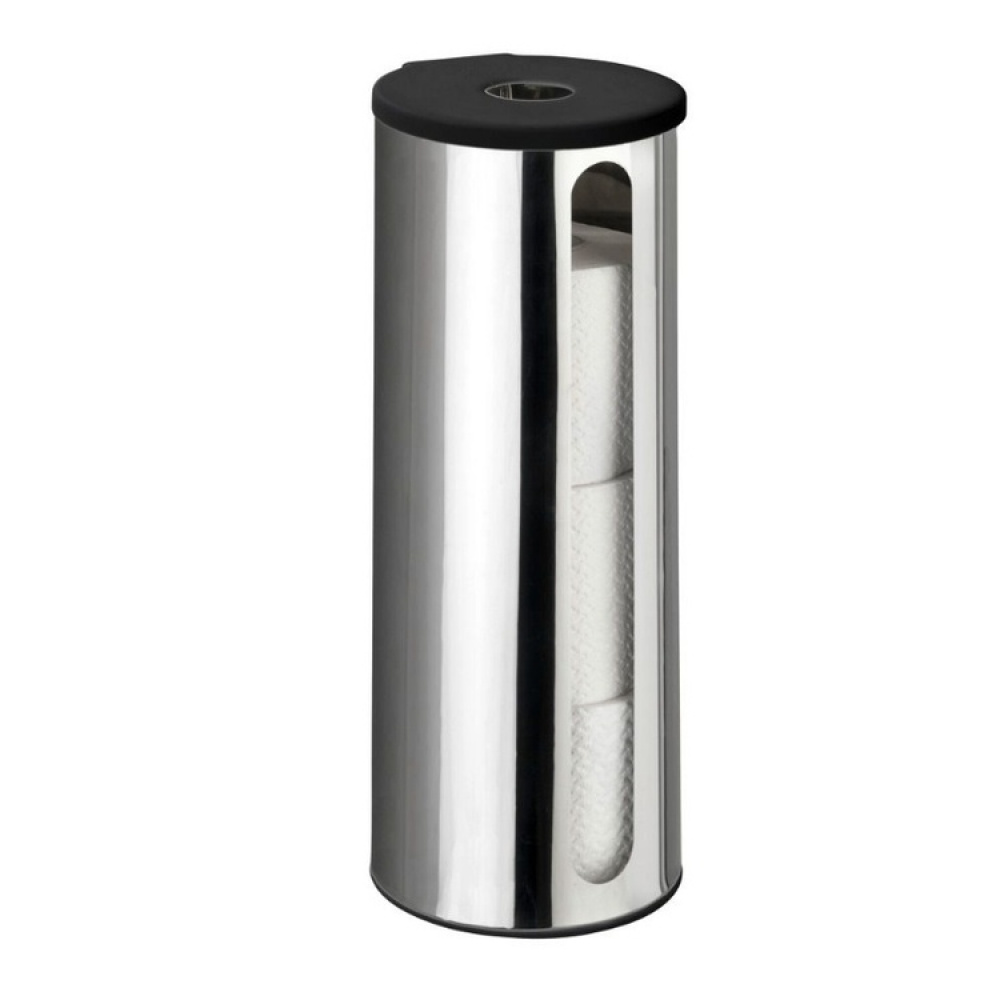 Hållare för extra toapapper, Självhäftande, DETROIT, Ø 14 x H 36 cm, Rostfritt Stål i gruppen Förvaring / Badrumsförvaring hos SmartaSaker.se (41206)