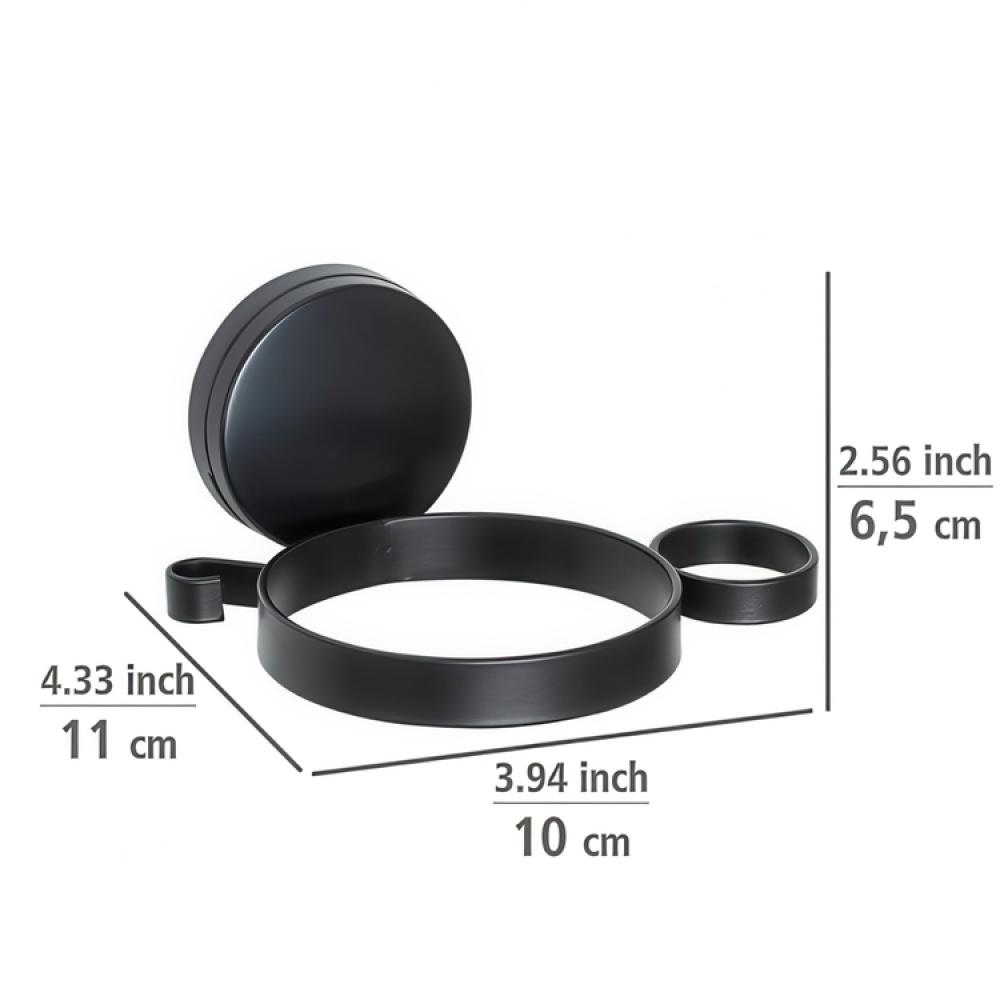 Hållare för hårtork, Självhäftande, PAVIA STATIC-LOC, Svart i gruppen Förvaring / Badrumsförvaring hos SmartaSaker.se (41212)