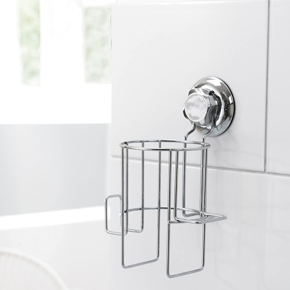Hållare för hårtork, Sätts fast med Sugpropp, BESTLOCK, Silver i gruppen Förvaring / Badrumsförvaring hos SmartaSaker.se (41214)