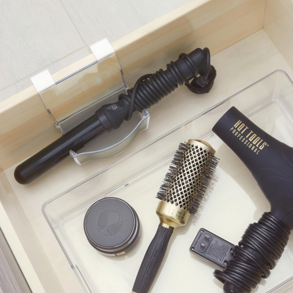 Hållare för hårtork, Över skåpdörr, THE HOME EDIT HANHING HAIR TOOL, Klar / Grå i gruppen Förvaring / Badrumsförvaring hos SmartaSaker.se (41215)