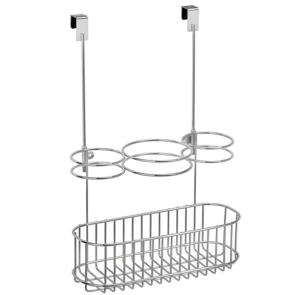 Hållare för hårtorkar, Över skåpdörr, HAIR CARE STATION, Silver i gruppen Förvaring / Badrumsförvaring hos SmartaSaker.se (41216)