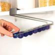 Hållare för Kaffekapslar, Under hylla, SLIDING RACK, 28 x 4 x 8 cm, Silver