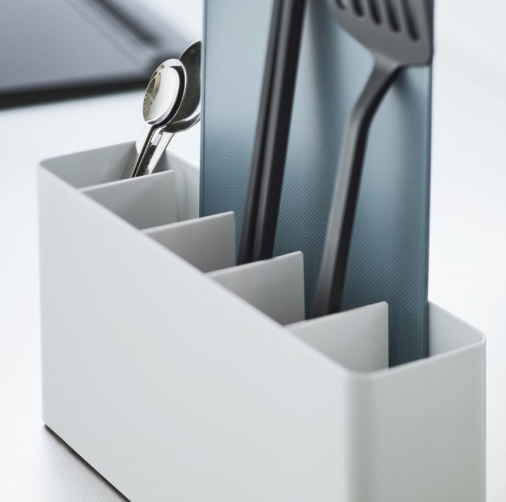 Hållare för köksredskap i metall, TOWER UTENSIL HOLDER, Yamazaki, Vit i gruppen Förvaring / Köksförvaring hos SmartaSaker.se (41218)