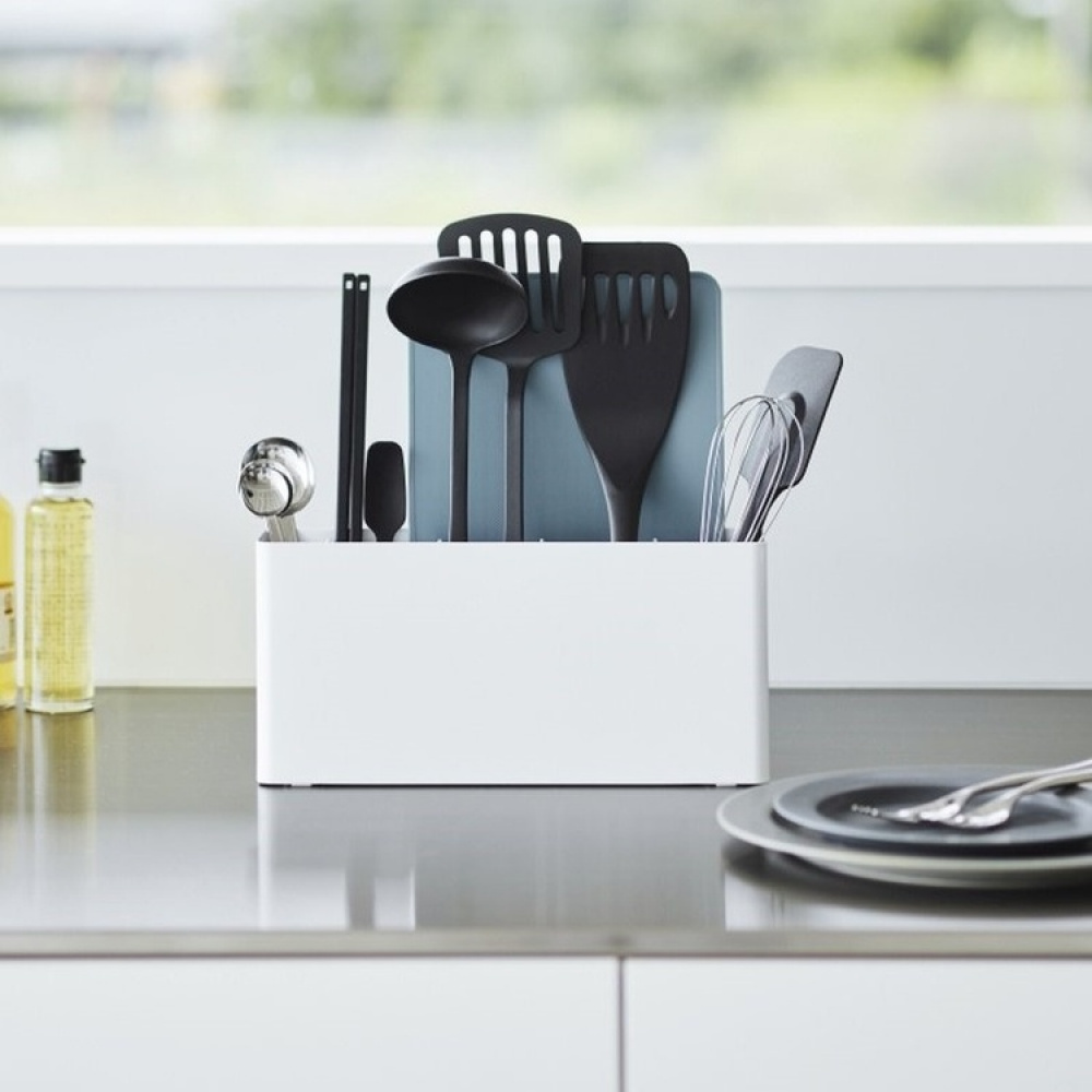 Hållare för köksredskap i metall, TOWER UTENSIL HOLDER, Yamazaki, Vit i gruppen Förvaring / Köksförvaring hos SmartaSaker.se (41218)