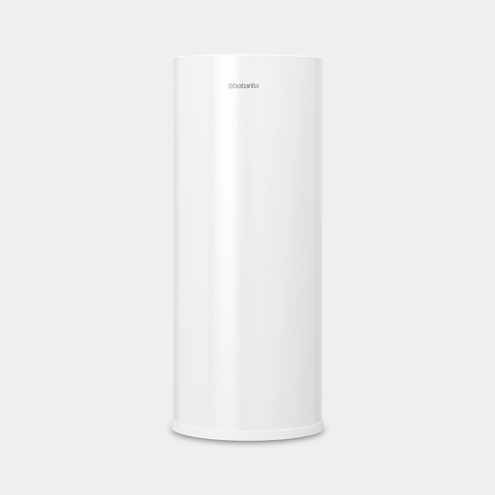 Hållare i metall för toalettpappersrullar, RENEW, Ø 13 x H 32 cm, Brabantia, Vit i gruppen Förvaring / Badrumsförvaring hos SmartaSaker.se (41226)
