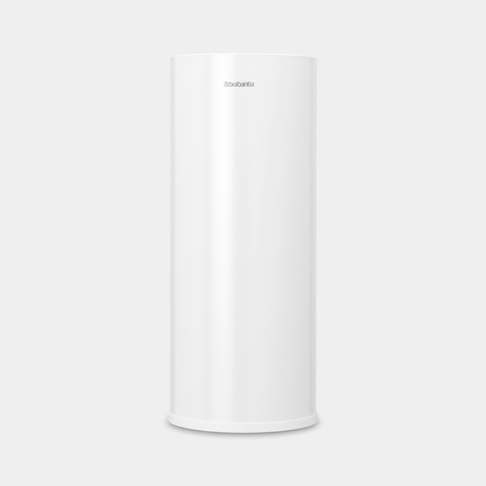 Hållare i metall för toalettpappersrullar, RENEW, Ø 13 x H 32 cm, Brabantia, Vit i gruppen Förvaring / Badrumsförvaring hos SmartaSaker.se (41226)