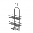 Hängande duschhylla i metall, HABO LAELIA, 25 x 10 x H 43,5 cm, Svart Hängande duschhylla i metall, HABO LAELIA, 25 x 10 x H 43,5 cm, Svart