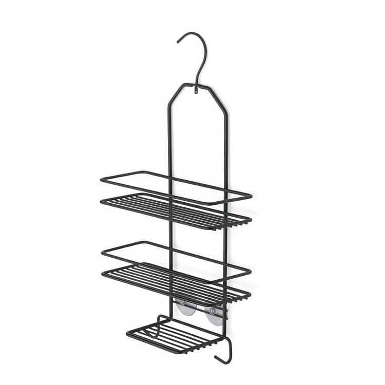 Hängande duschhylla i metall, HABO LAELIA, 25 x 10 x H 43,5 cm, Svart i gruppen Förvaring / Badrumsförvaring / Bad- och duschkorgar hos SmartaSaker.se (41255)
