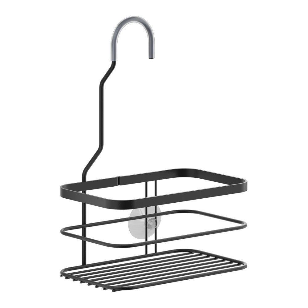 Hängande duschkorg i metall, ORIGIN LAVA, 20 x 12 x H 29 cm, Svart i gruppen Förvaring / Badrumsförvaring / Bad- och duschkorgar hos SmartaSaker.se (41256)