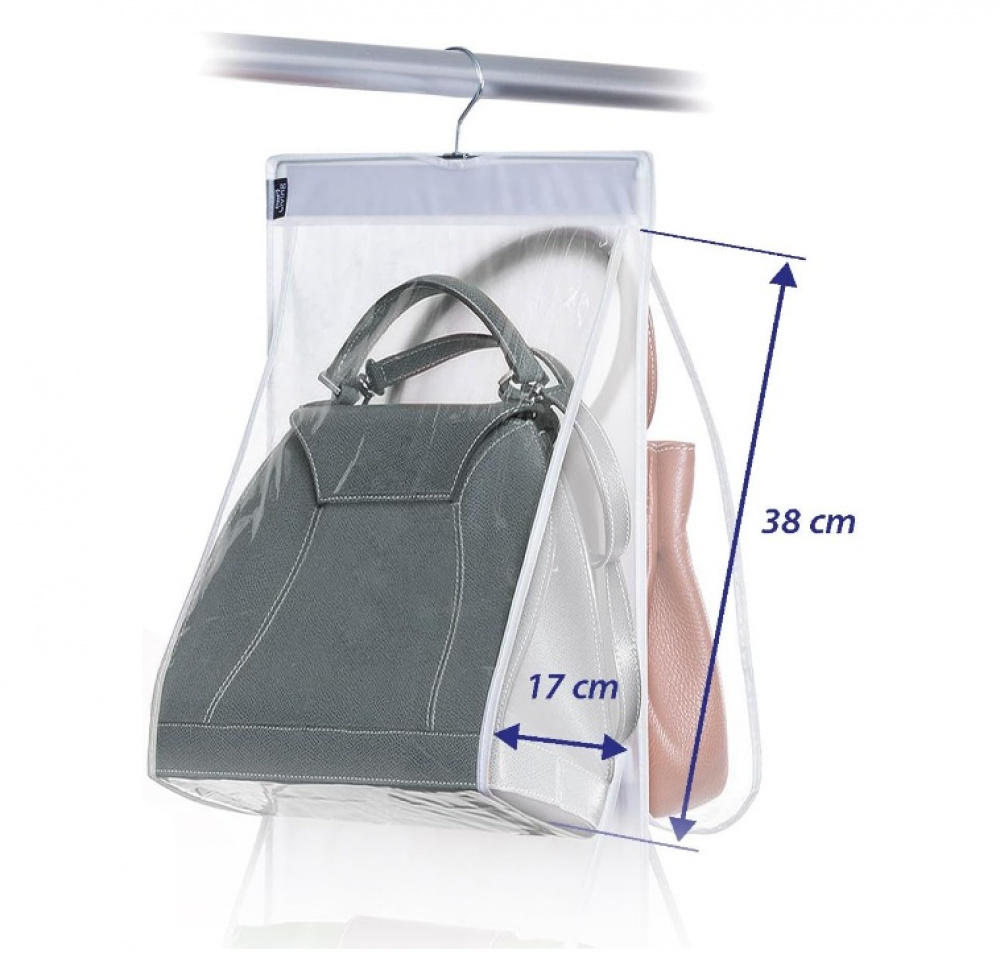 Hängande förvaring för väskor PORTA BORSE, 6 stora fack, 36 x H 120 cm, Klar i gruppen Förvaring / Garderobsförvaring / Väskförvaring hos SmartaSaker.se (41261)
