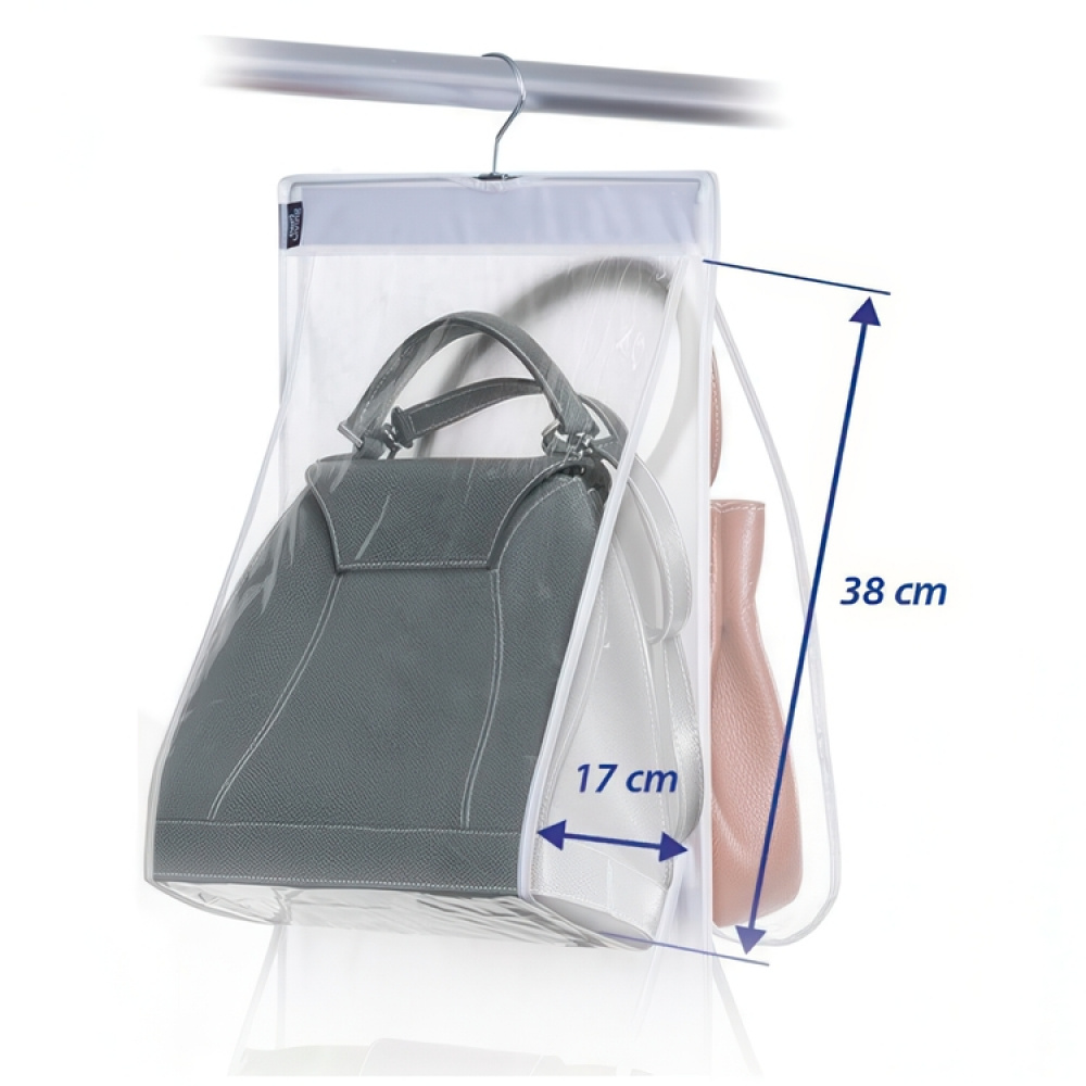 Hängande förvaring för väskor PORTA BORSE, 6 stora fack, 36 x H 120 cm, Klar i gruppen Förvaring / Garderobsförvaring / Väskförvaring hos SmartaSaker.se (41261)