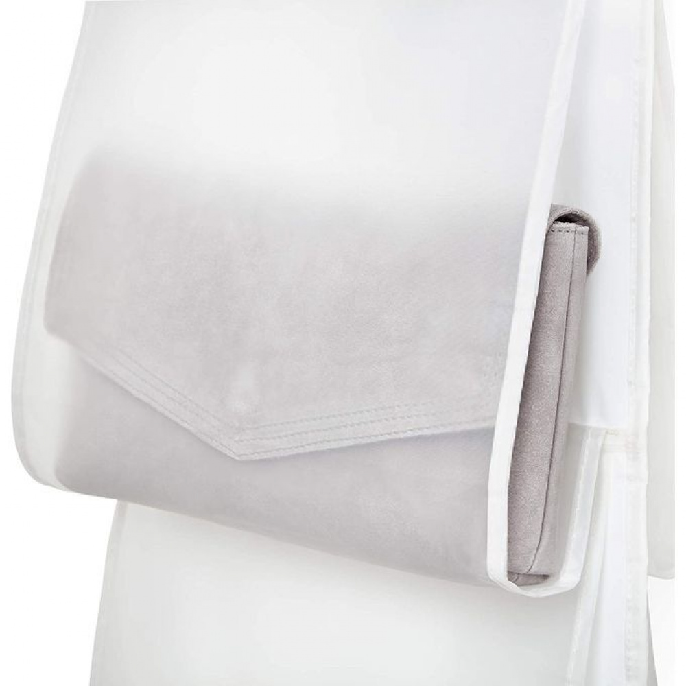 Hängande förvaring för väskor, 8 Fack, MILKY WHITE, 33 x H 122 cm, Transparent i gruppen Förvaring / Garderobsförvaring / Väskförvaring hos SmartaSaker.se (41262)