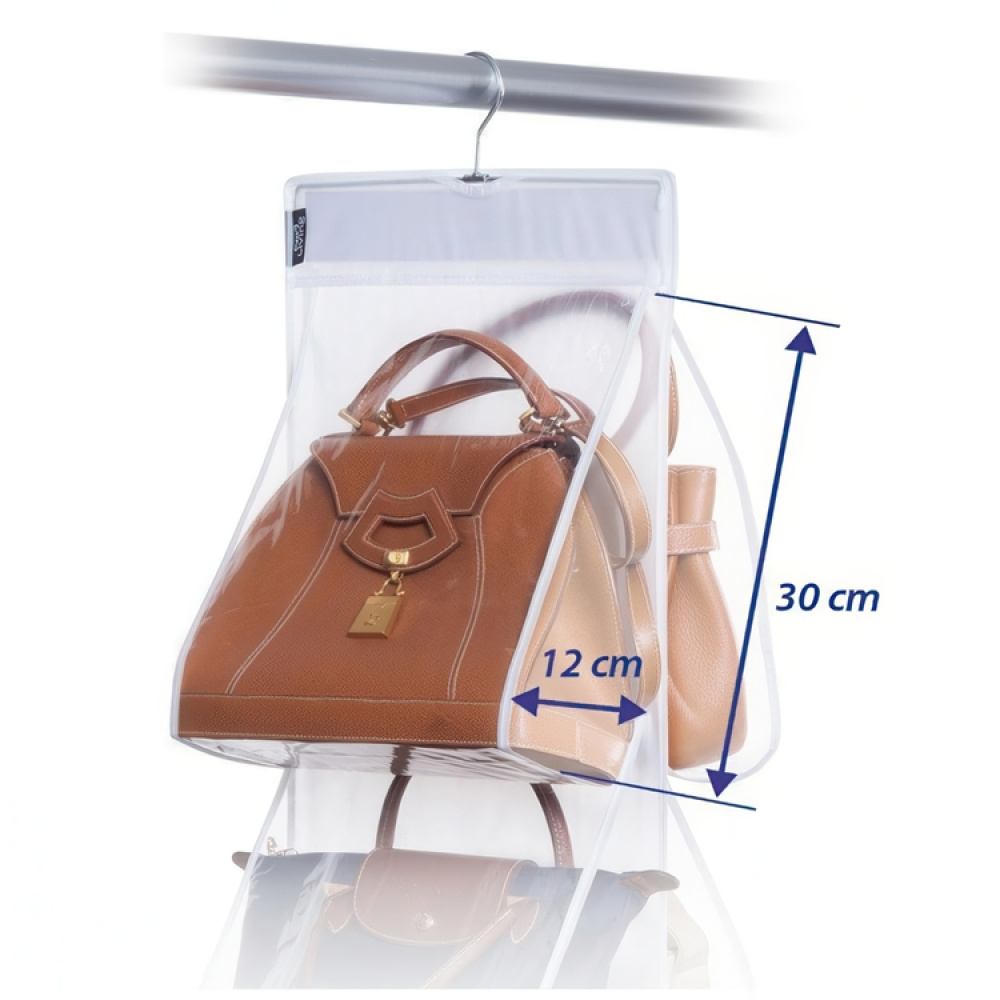 Hängande förvaring för väskor, 8 stora fack, PORTA BORSE, 33 x H 120 cm, Klar i gruppen Förvaring / Garderobsförvaring / Väskförvaring hos SmartaSaker.se (41263)