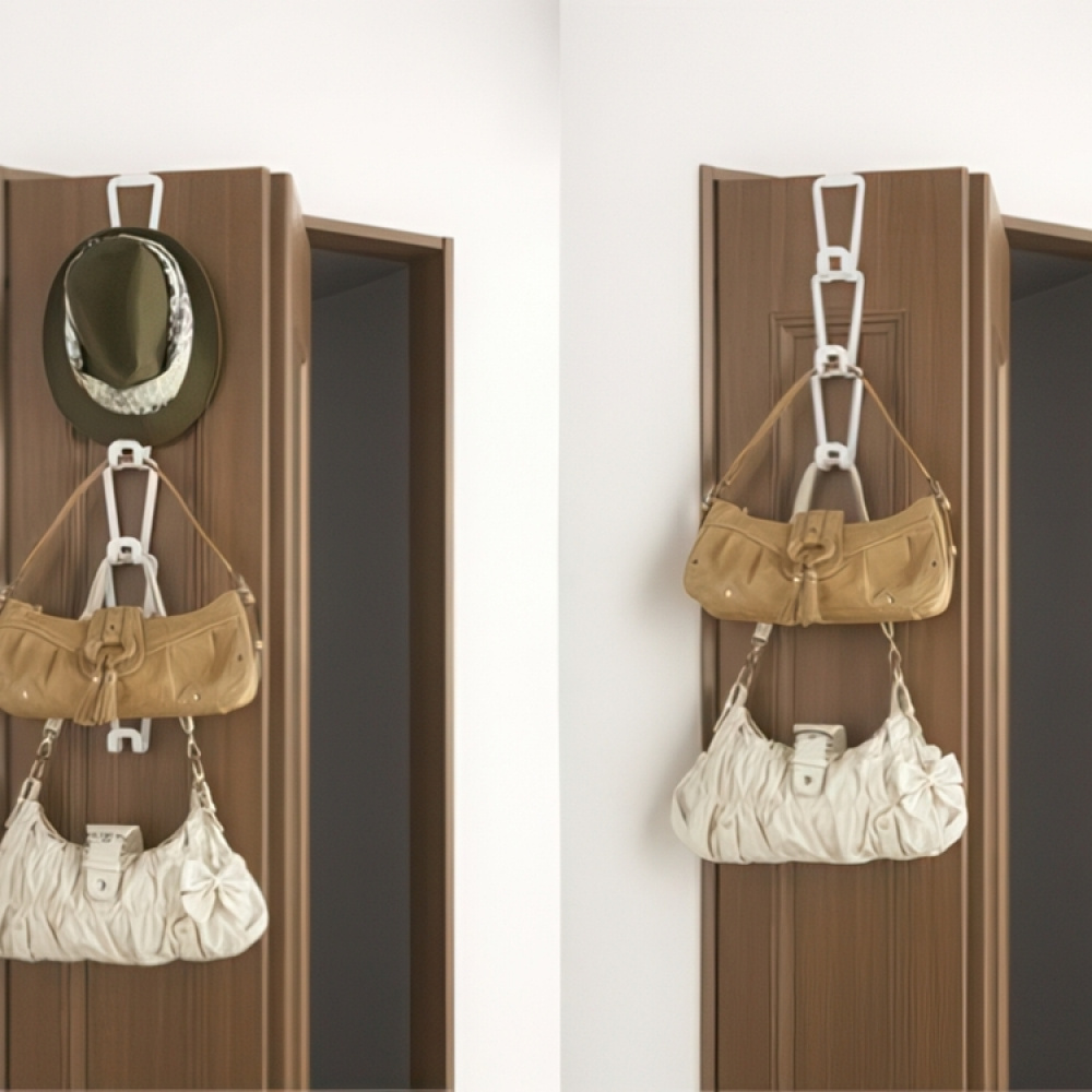Hängande förvaring för väskor, JOINT BAG HANGER CHAIN, Yamazaki, Vit i gruppen Förvaring / Garderobsförvaring / Väskförvaring hos SmartaSaker.se (41264)